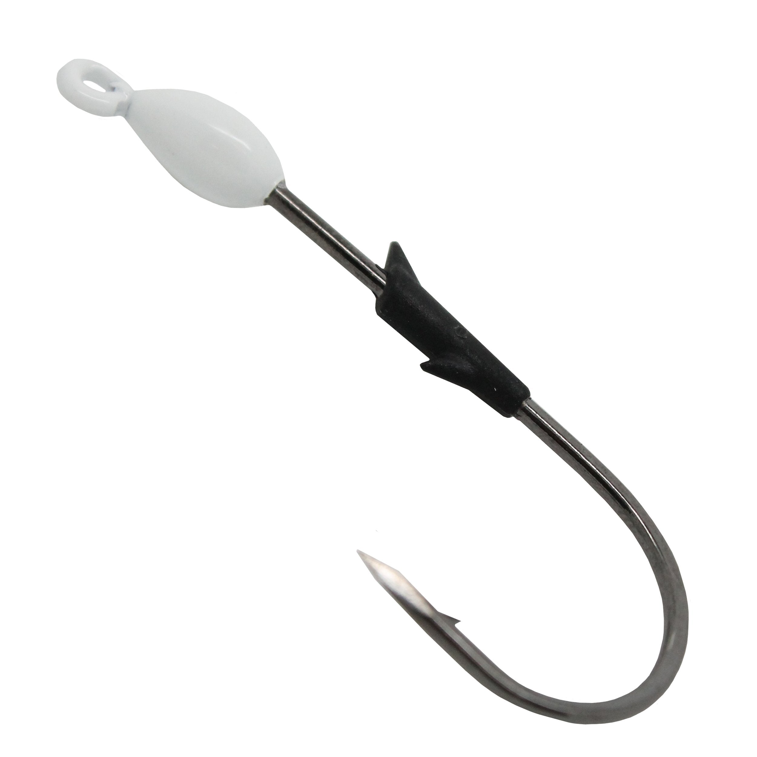 Eagle Claw TKSB116W-4/0 swimbait head white, stable jig presentation for soft plastics.