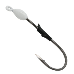 Eagle Claw TKSB116W-4/0 swimbait head white, stable jig presentation for soft plastics.