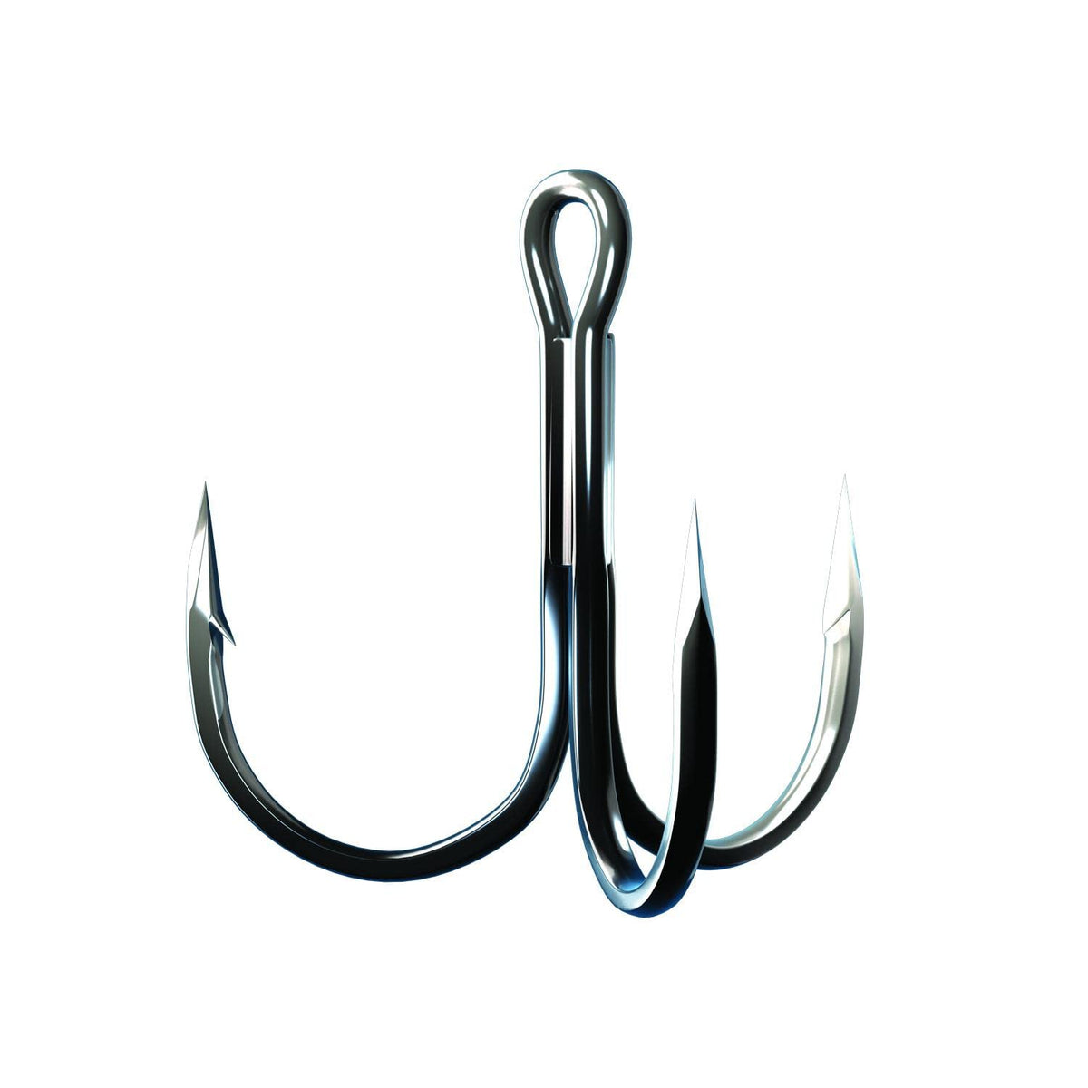 Eagle Claw TROKAR 3X strong round bend treble hook for secure bait presentation