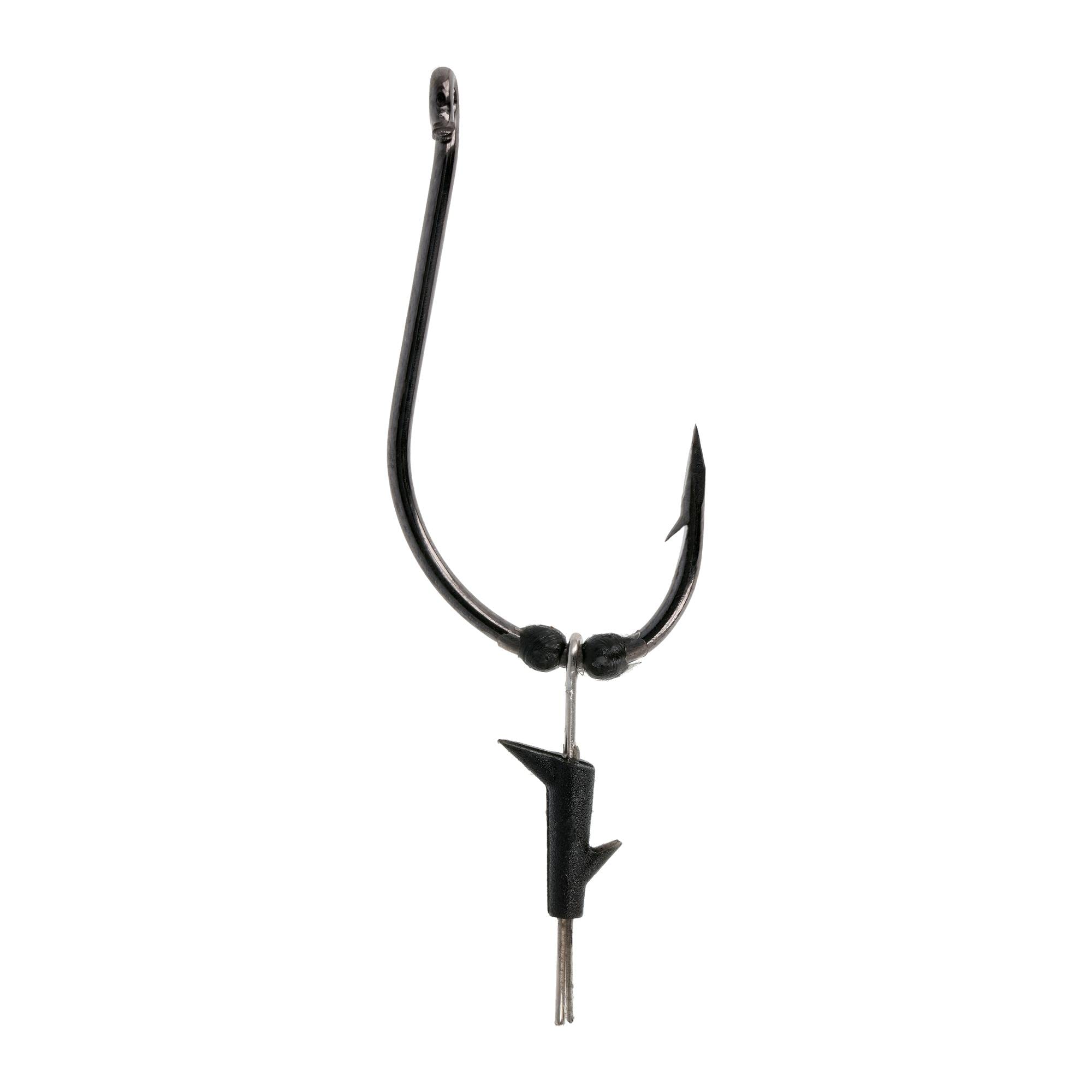 Close-up of Eagle Claw TROKAR AXS Keeper Drop Shot Hook TK150 showing keeper design