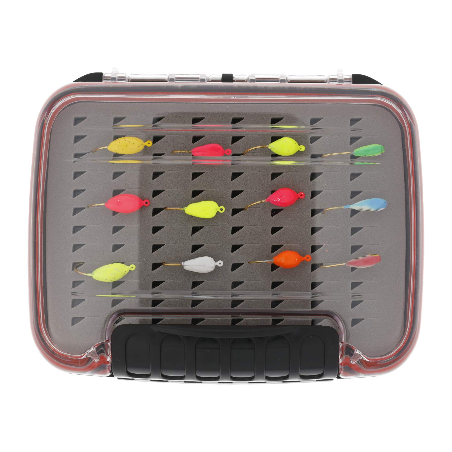 Eagle Claw UV ice jig kit glows underwater for perch and walleye