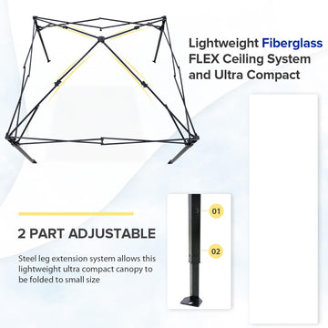 Eagle Peak durable frame with mesh pockets keeps items accessible.