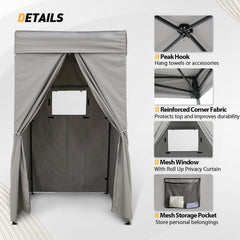 EAGLE PEAK Flex Compact 4x4 canopy entrance zipper for easy access.