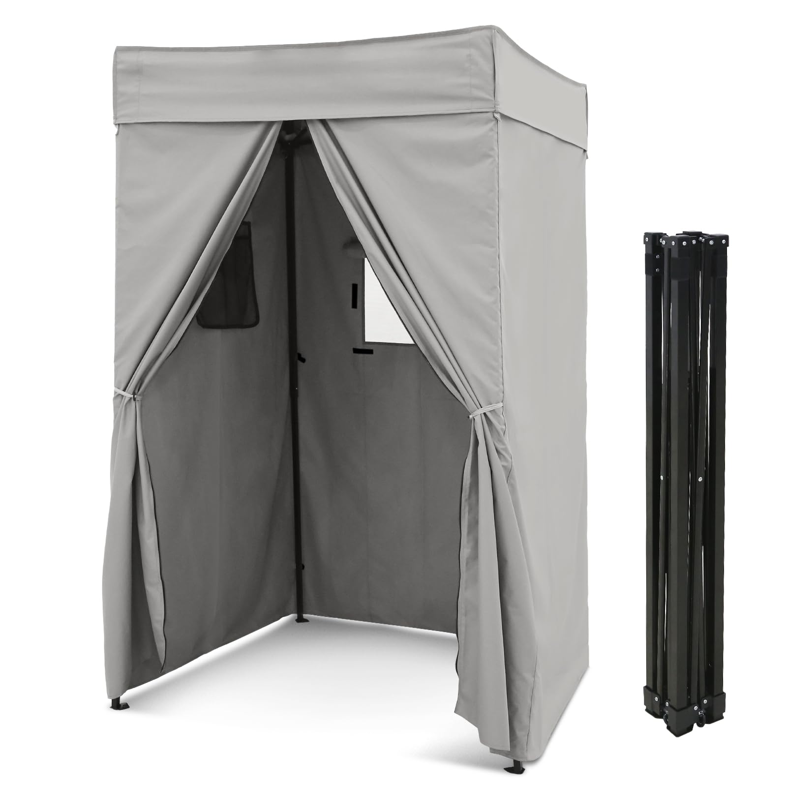 EAGLE PEAK Flex Compact 4x4 canopy frame enabling quick privacy for photoshoots.