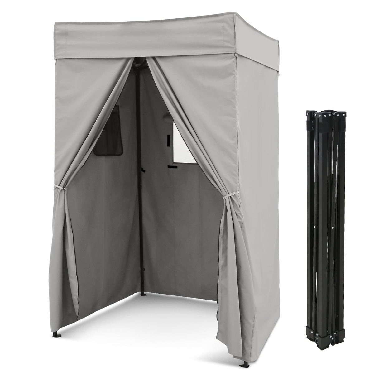 EAGLE PEAK Flex Compact 4x4 canopy frame enabling quick privacy for photoshoots.