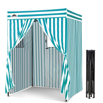 Eagle Peak Flex Compact 5x5 canopy setup showing quick pop-up for fast privacy.