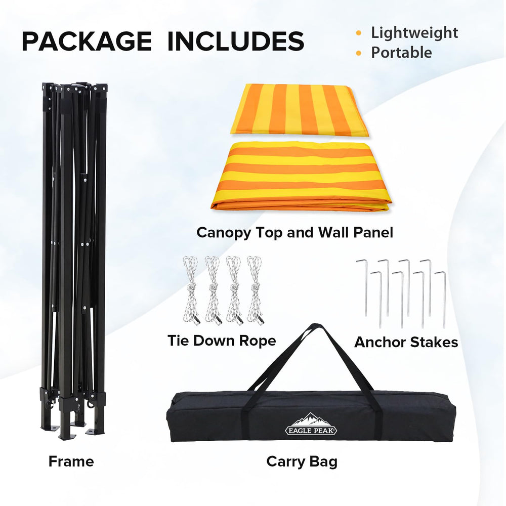 EAGLE PEAK Flex Compact 5x5 canopy with carry bag ready for travel.