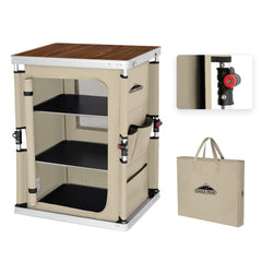 EAGLE PEAK folding table top view showing large workspace for prep and serving