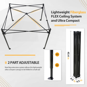 Eagle Peak pop-up frame ready for fast setup by one person