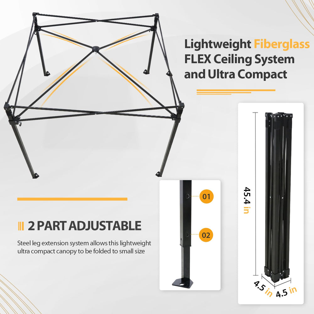 Eagle Peak pop-up frame ready for fast setup by one person