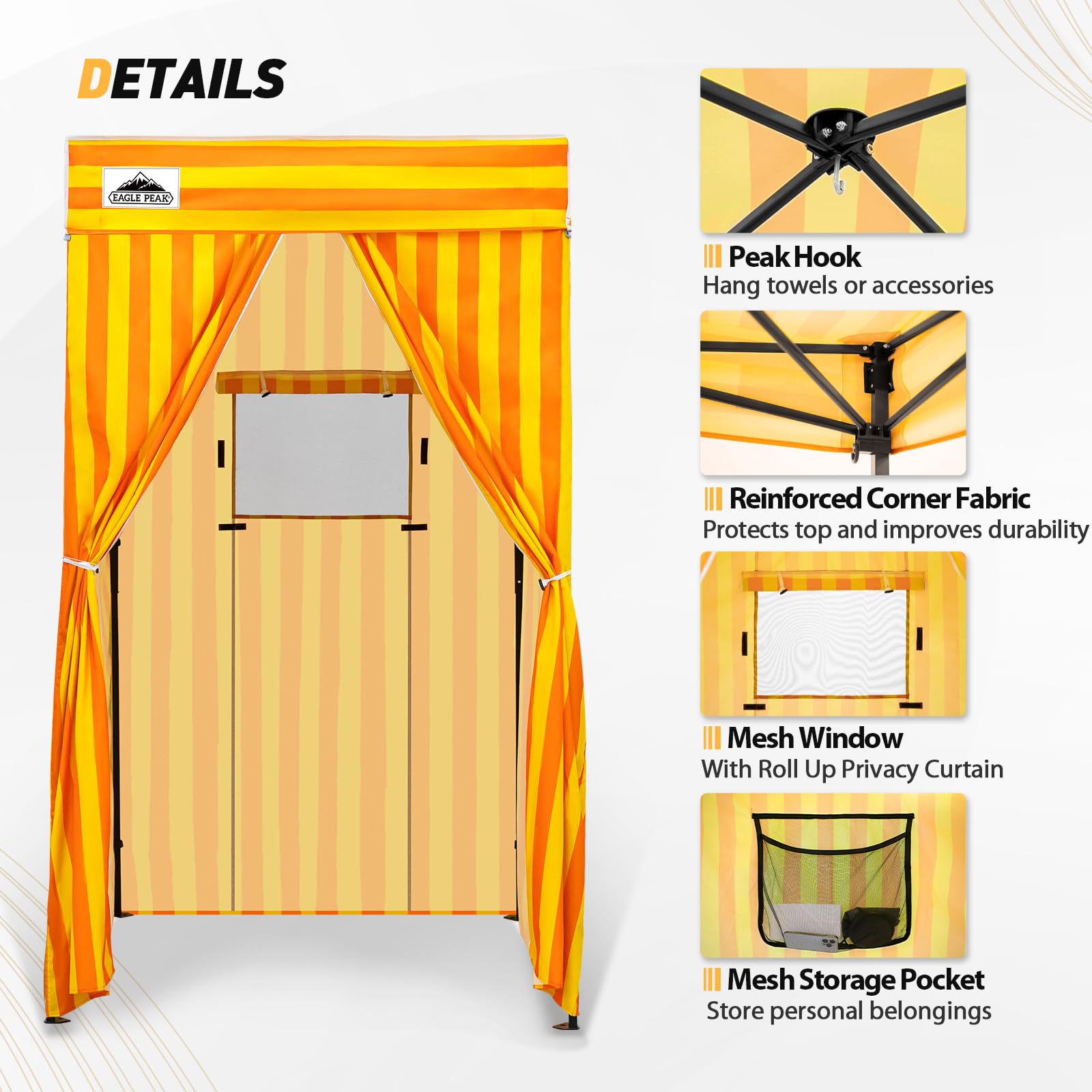 Eagle Peak portable carry bag keeps the canopy compact for travel