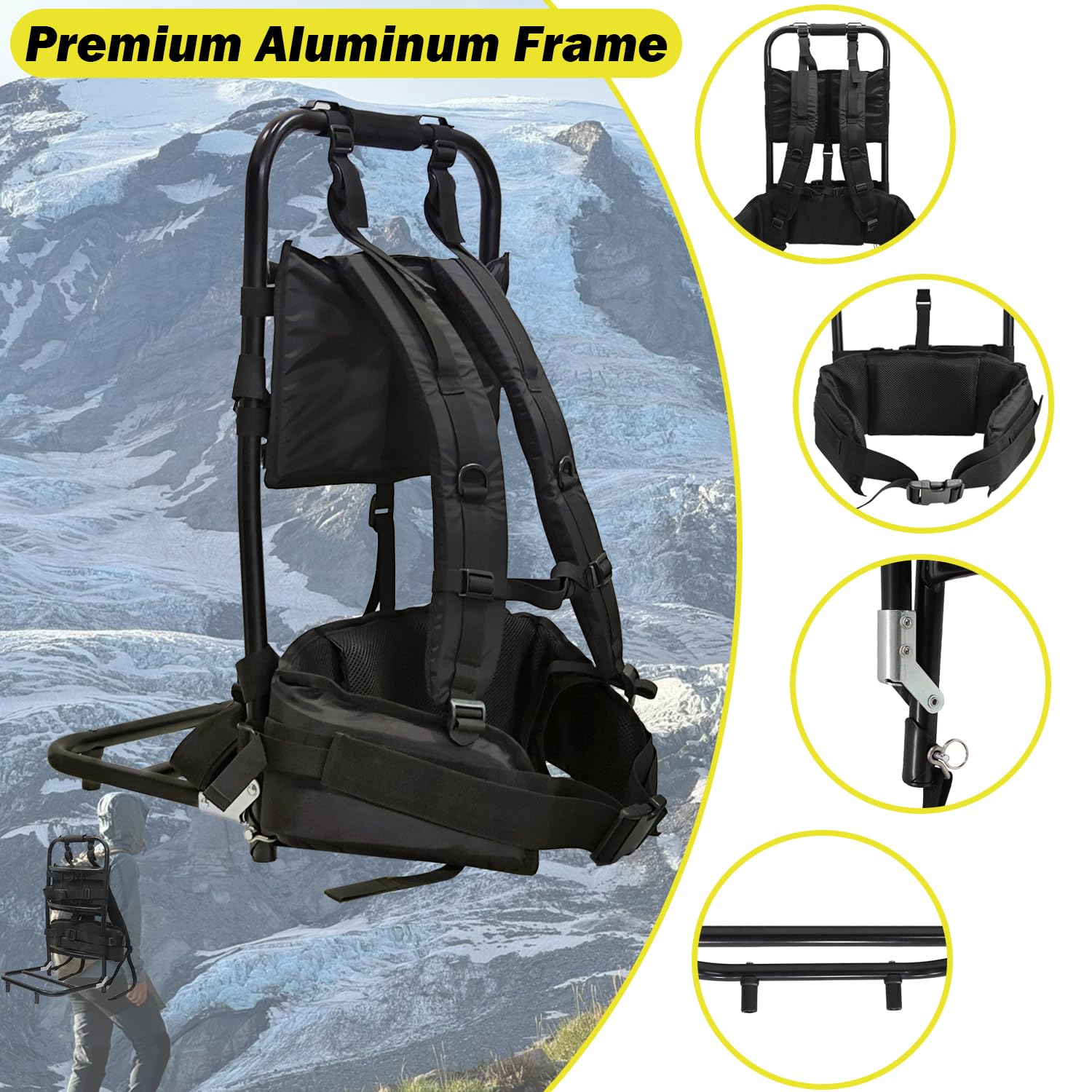 EAGWON adjustable waist belt adds support and weight distribution
