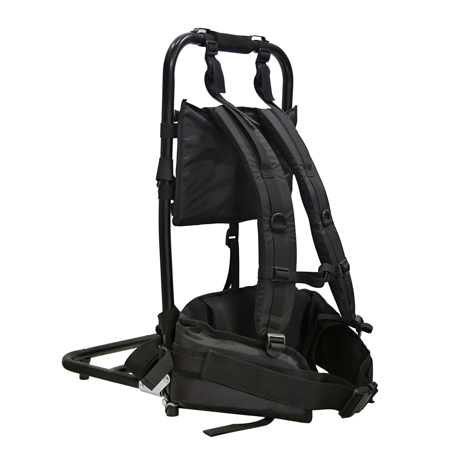EAGWON hiking frame shows ergonomic padded shoulder straps for comfort