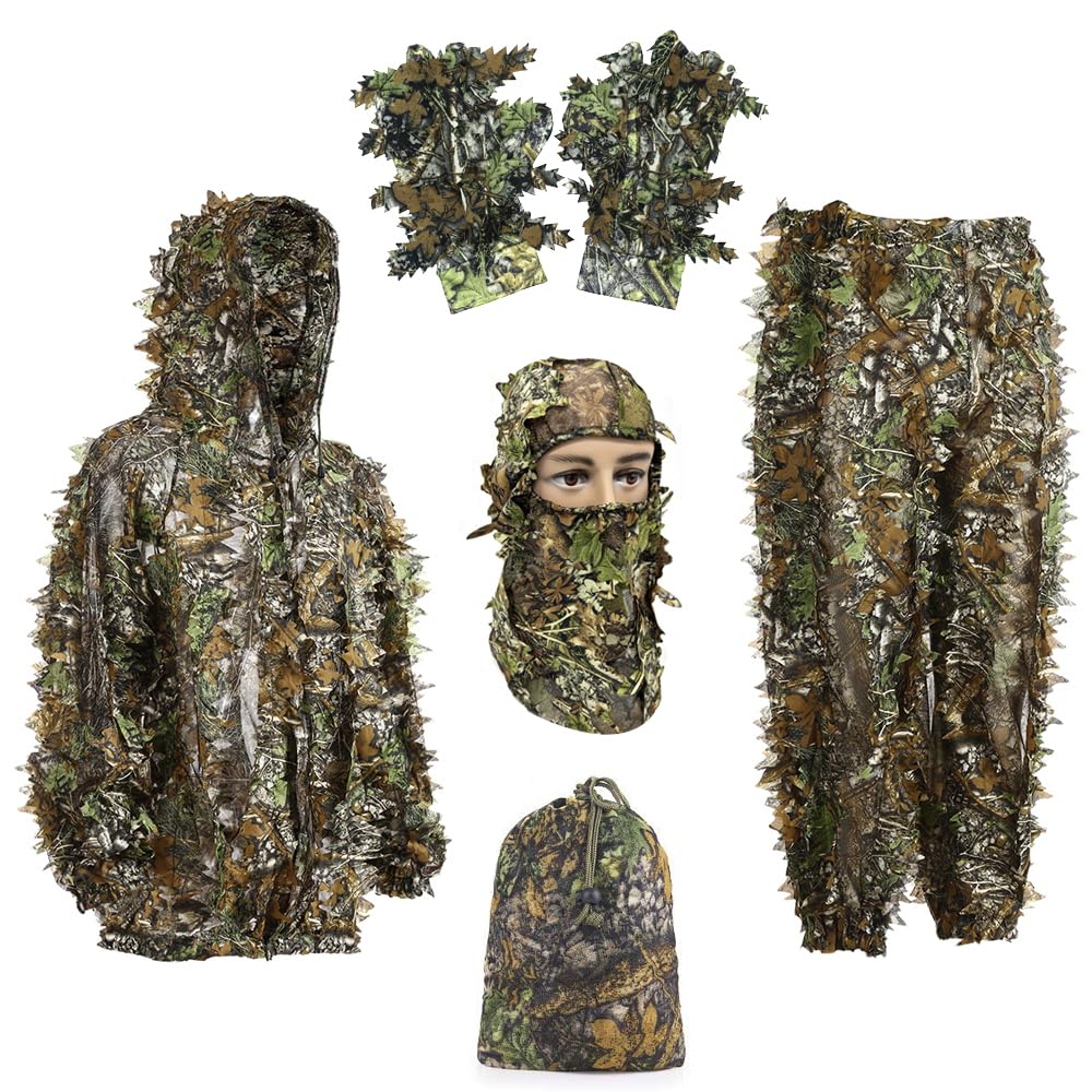 EAmber Ghillie suit breathable material for all-day outdoor concealment