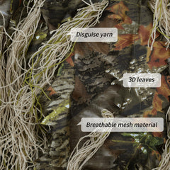 EAmber Ghillie suit elastic waist pants enable easy size adjustment on active hunts.