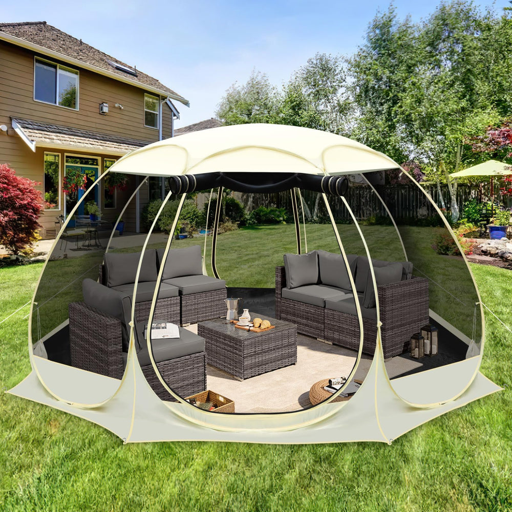 Eapele 12x12 pop-up screen room fully set up for outdoor gatherings and shade