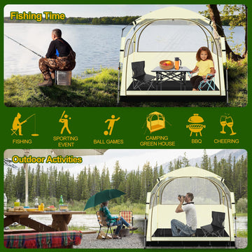Eapele All Weather Shelter windproof design withstands breezy conditions.