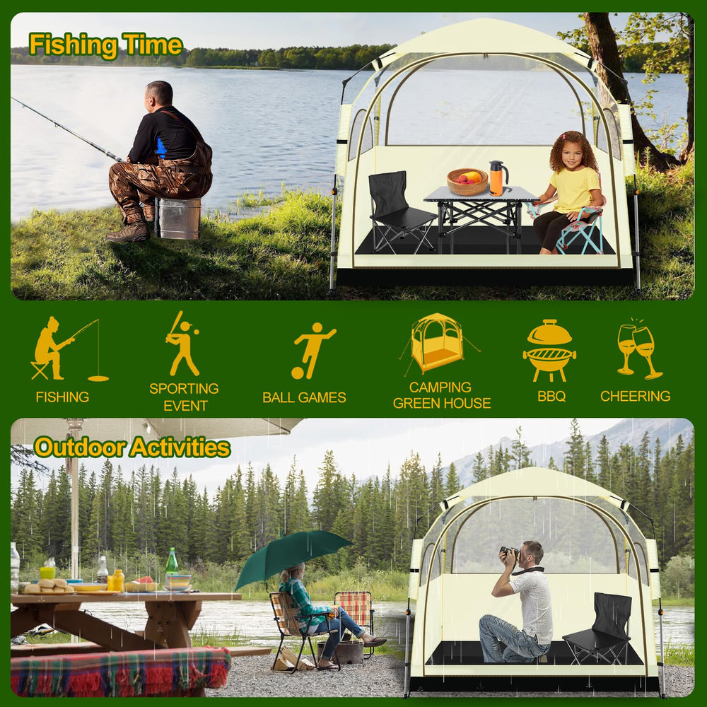 Eapele All Weather Shelter windproof design withstands breezy conditions.