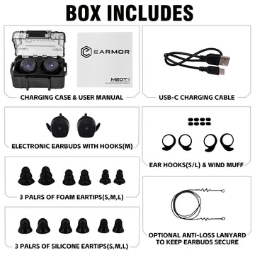EARMOR M20T PRO ambient mode enhances situational awareness with amplified surroundings