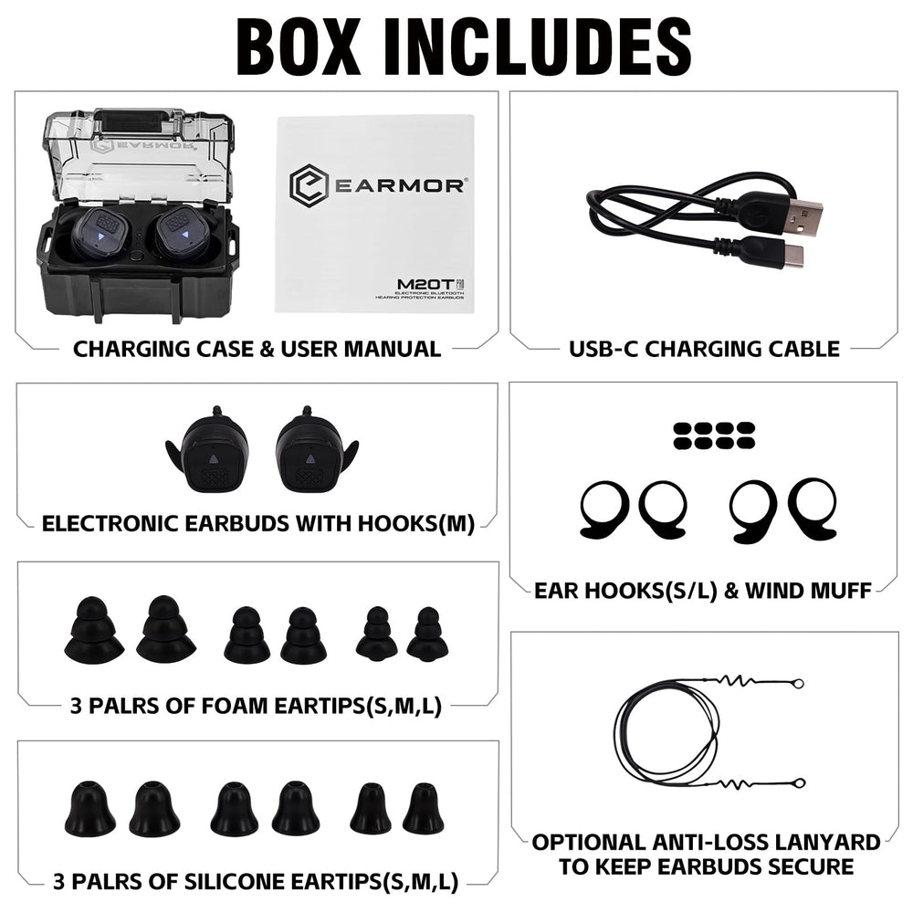 EARMOR M20T PRO ambient mode enhances situational awareness with amplified surroundings