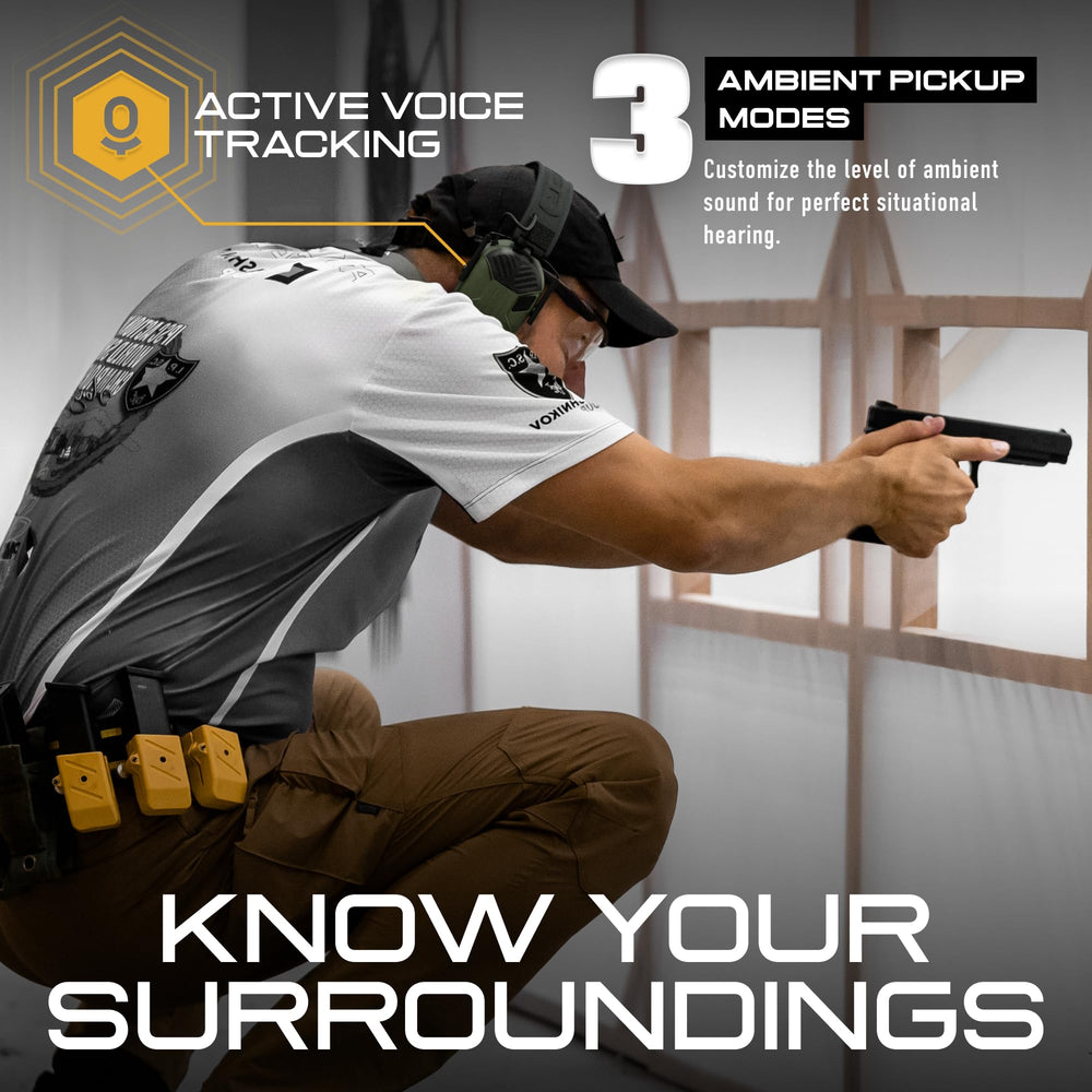 EARMOR M300T adjustable headband in action for customized hearing protection.