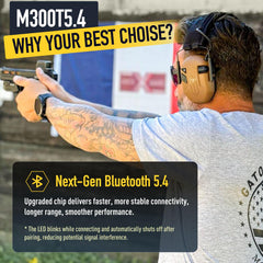EARMOR M300T Bluetooth connection enables calls and music in loud environments.
