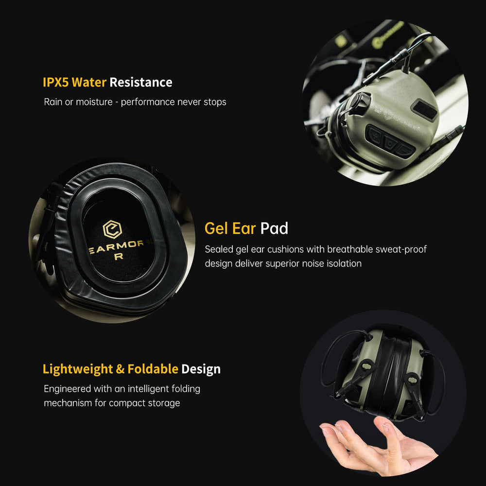 EARMOR M31 PLUS 5-level volume control closeup demonstrates customizable amplification