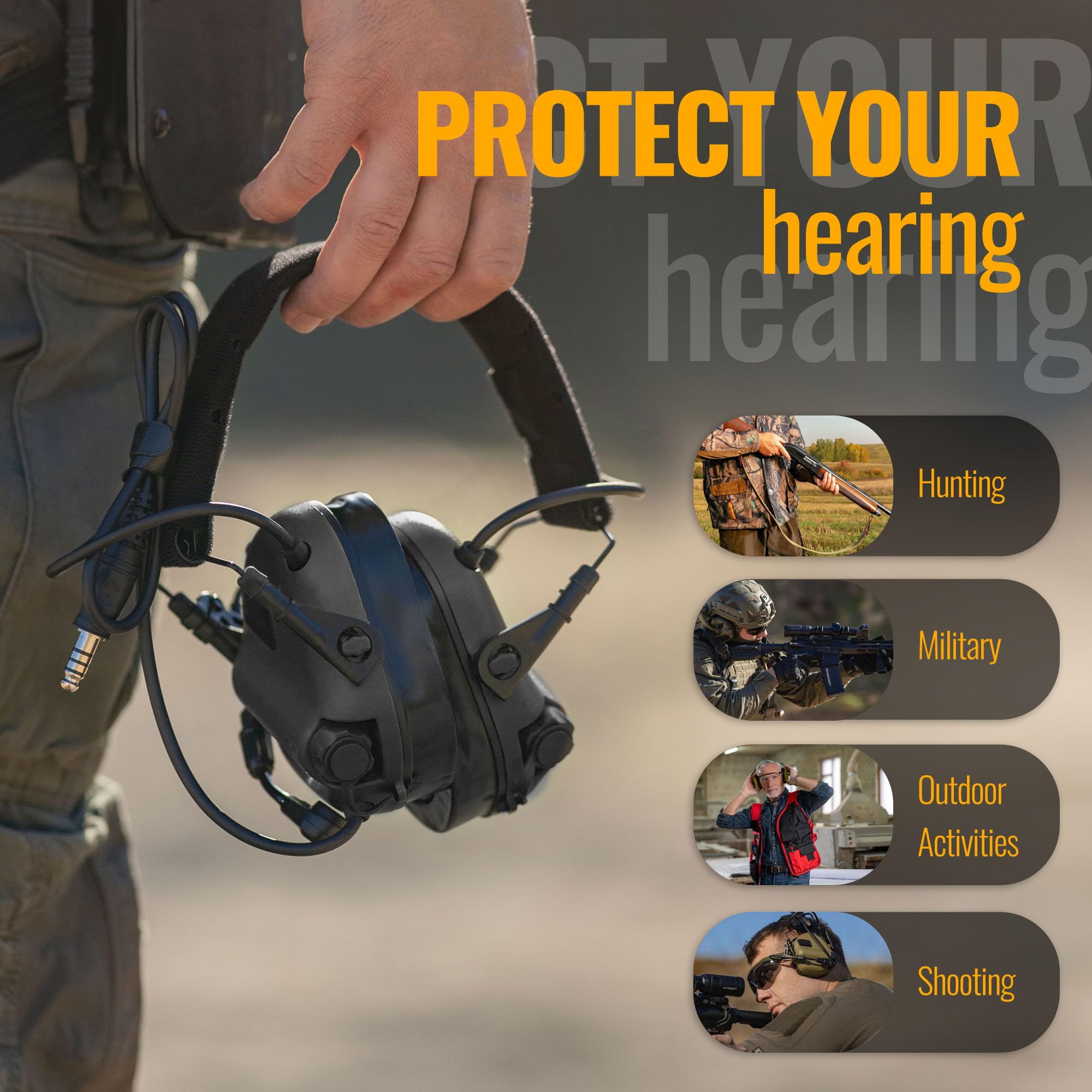 EARMOR M32 Plus field-ready headset ideal for outdoor range sessions.