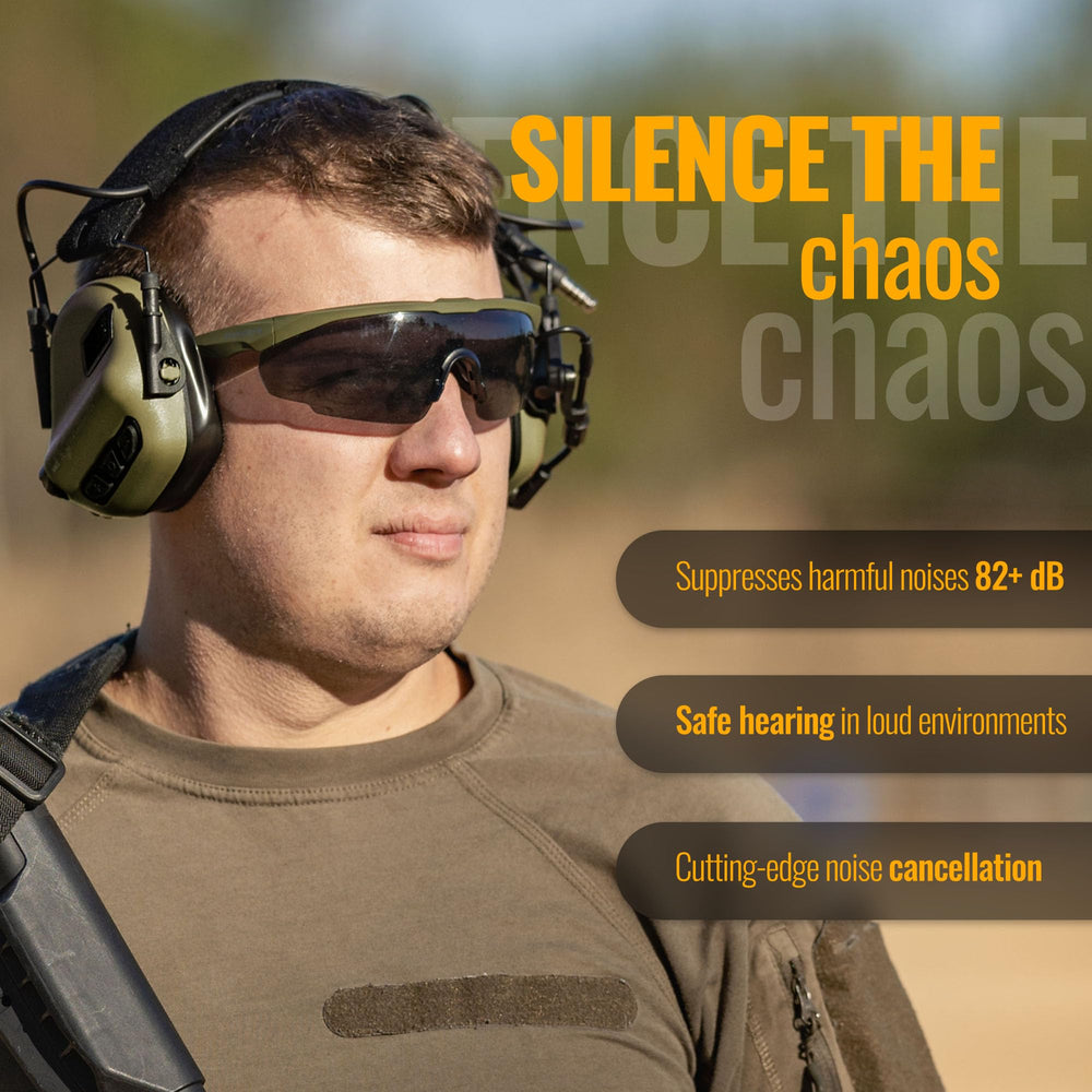 EARMOR M32 Plus headset on helmet shows broad compatibility for field use.