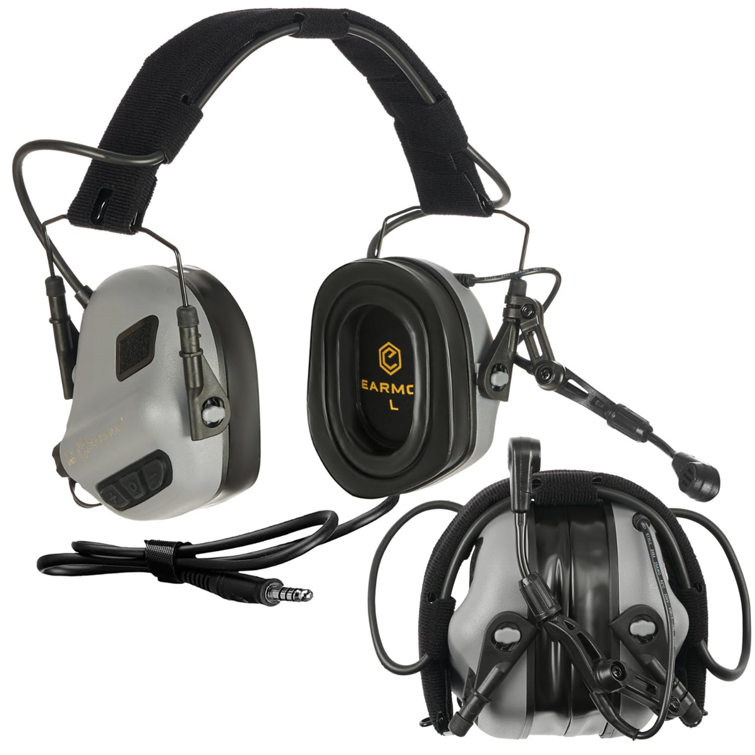 earmor m32 plus helmet-communication-setup enables reliable two-way talk on the range.