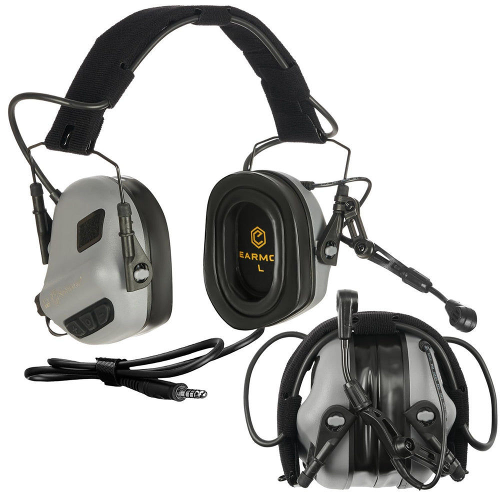 earmor m32 plus helmet-communication-setup enables reliable two-way talk on the range.