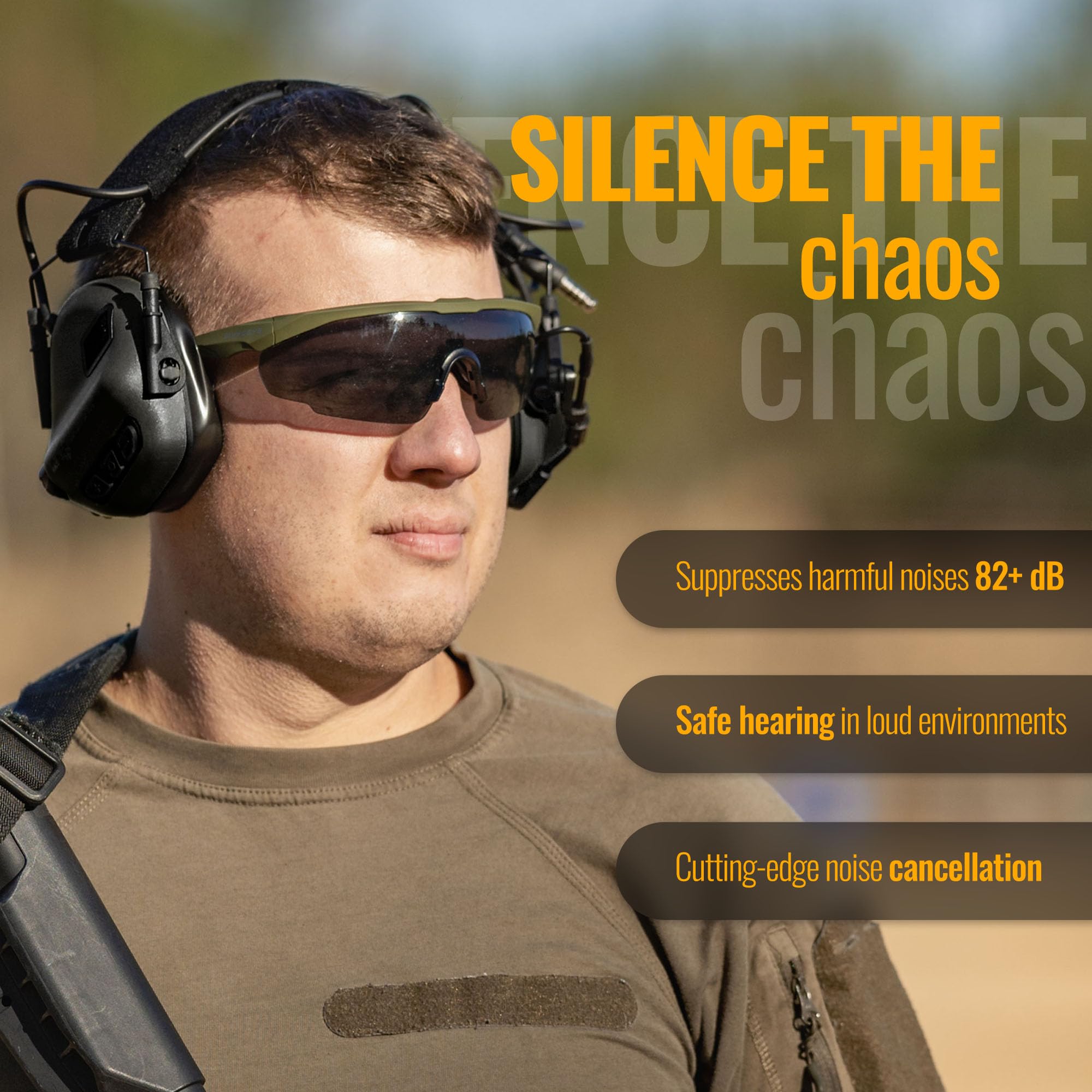 EARMOR M32 Plus microphone captures speech clearly for two-way communication.