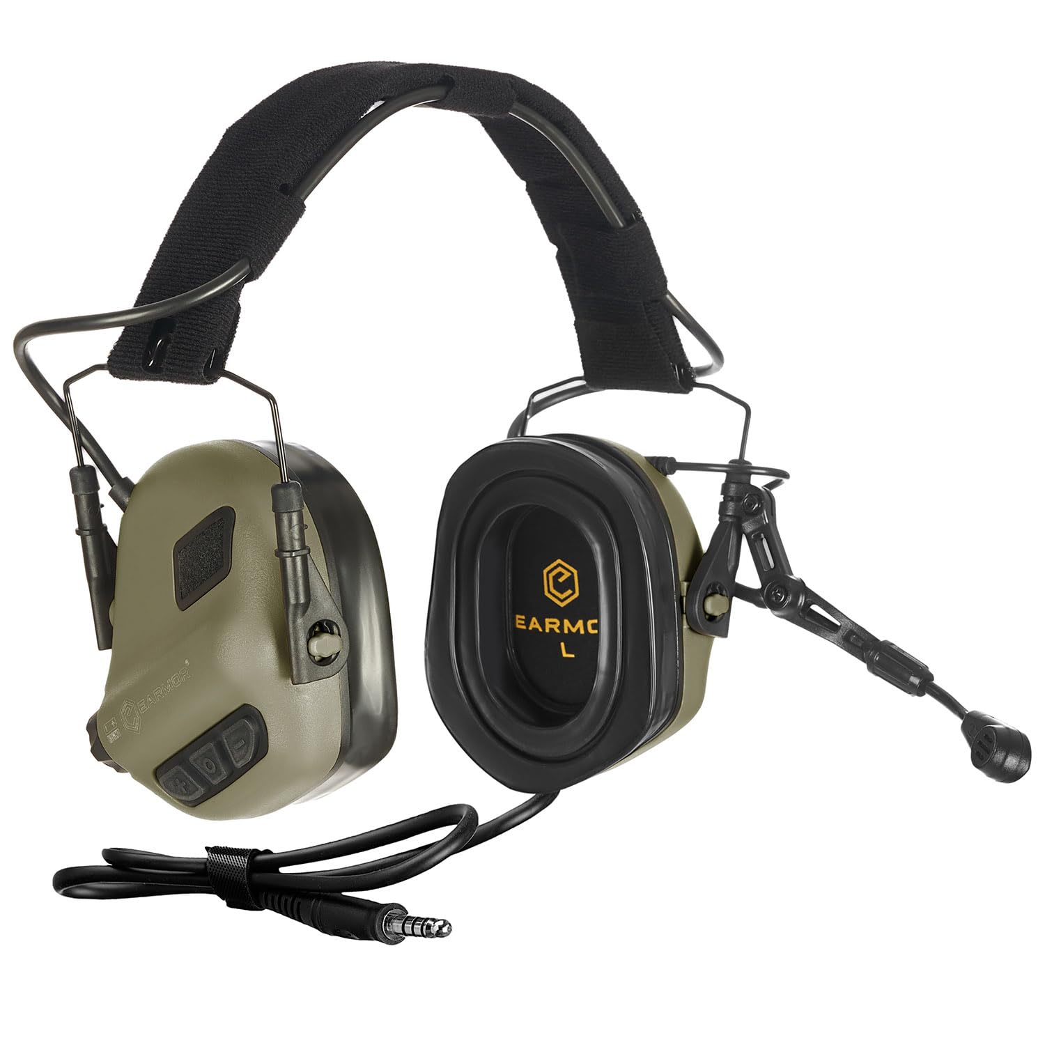 EARMOR M32 Plus headset on helmet delivers clear communication during drills.