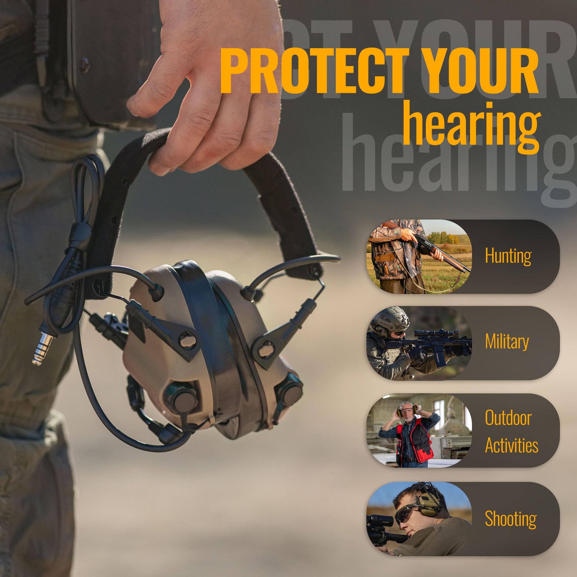 EARMOR M32 Plus keeps communication clear in outdoor hunts and workshops.