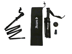 EarthTrekGear folding trekking pole folded compactly for travel and storage.