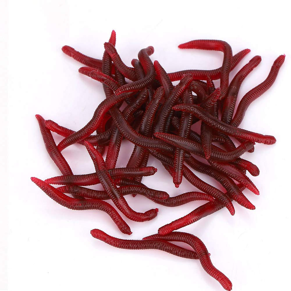 Earthworm Bait 100pcs pack for long fishing sessions.