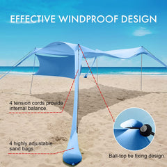 easierhike beach canopy pole-top design increases wind stability