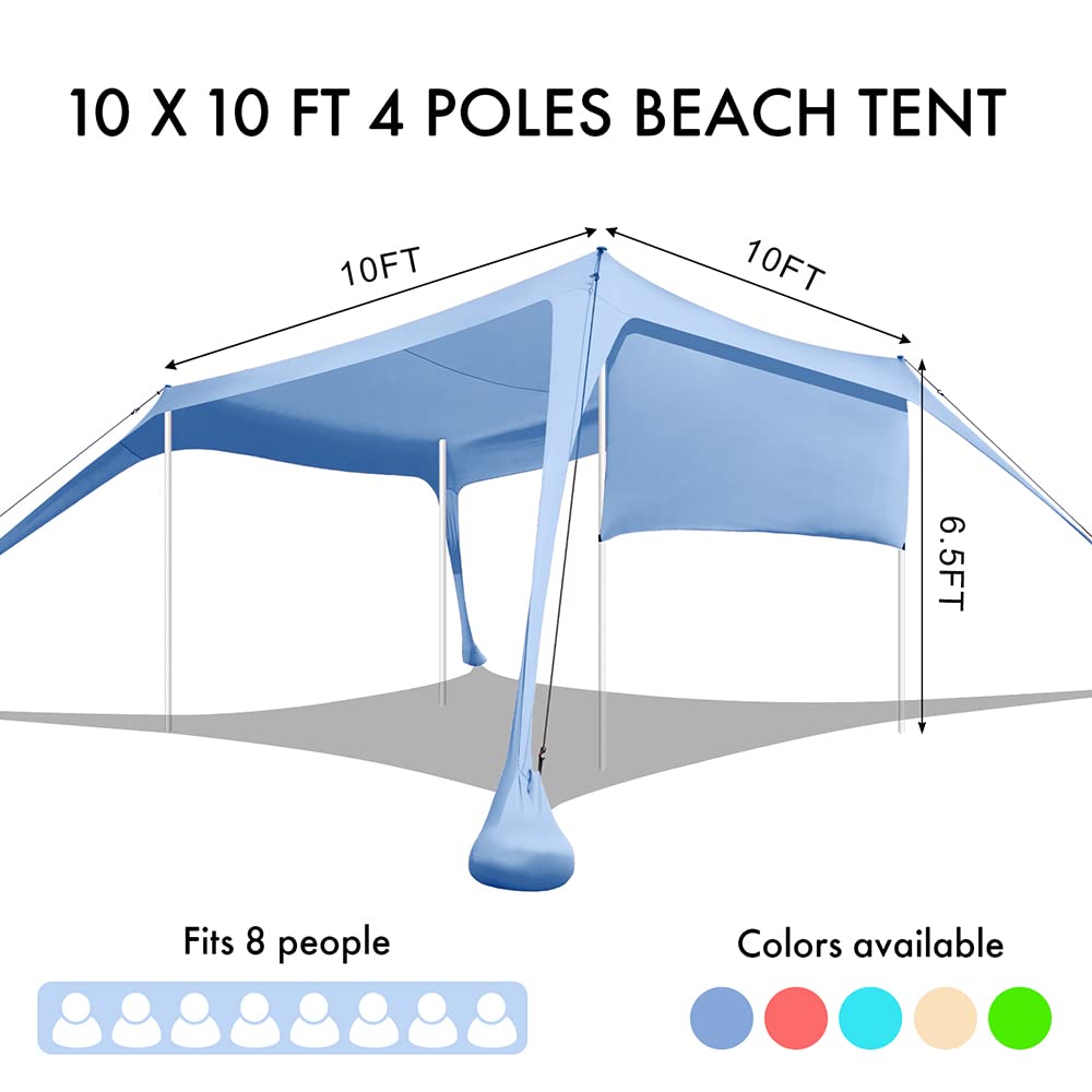 easierhike beach canopy wind-stability cords help secure in breezes