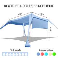 easierhike beach canopy wind-stability cords help secure in breezes