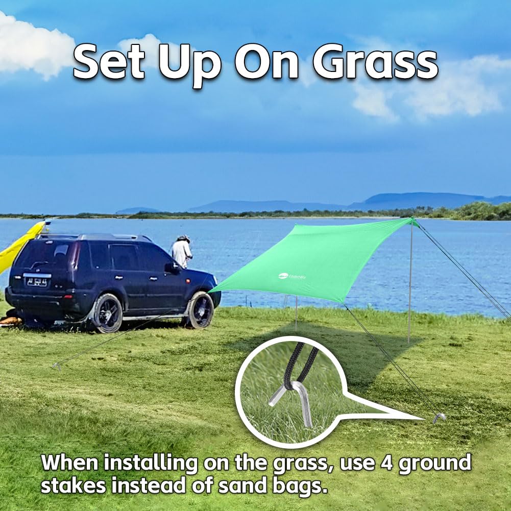 EasierHike Beach Shade Tent lightweight 5.95 lbs for easy carrying and quick setup