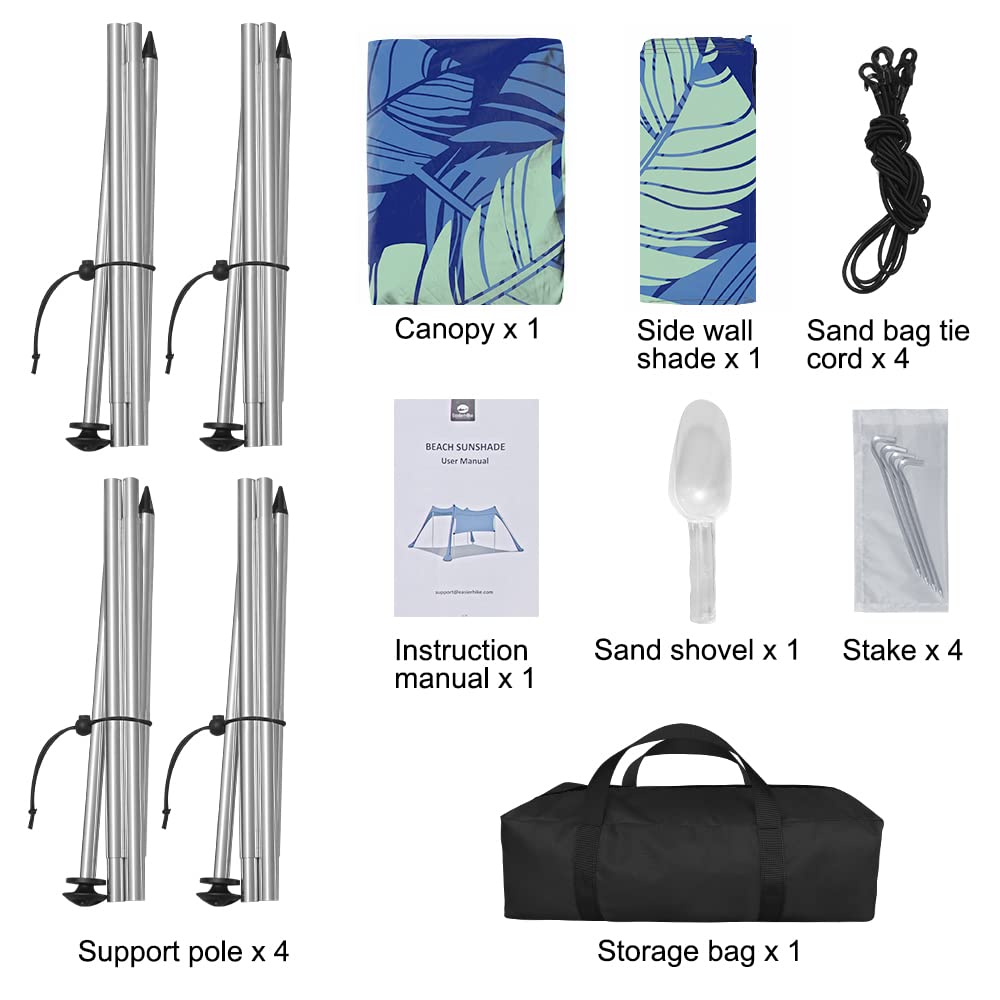 Easierhike Lightweight shade tent ideal for 4 to 8-person outdoor use.