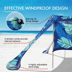 Easierhike Patented grooved pole top windproof design keeps the canopy steady in the breeze.
