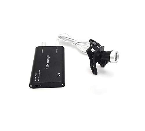 EAST 3W LED headlight clipped to black frame for precise loupe illumination