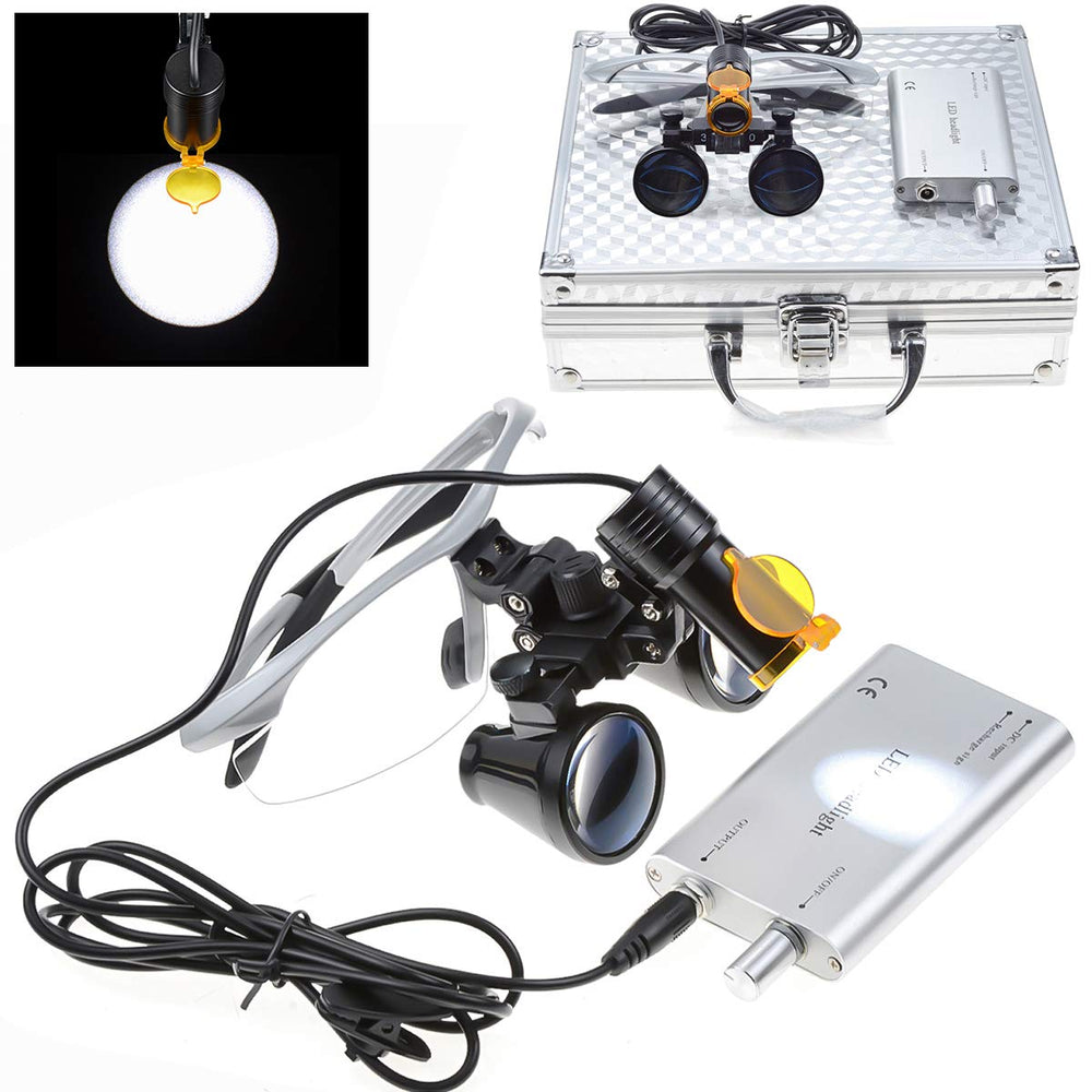 EAST 5W LED headlight loupe clip-on with magnification for precise dental procedures.