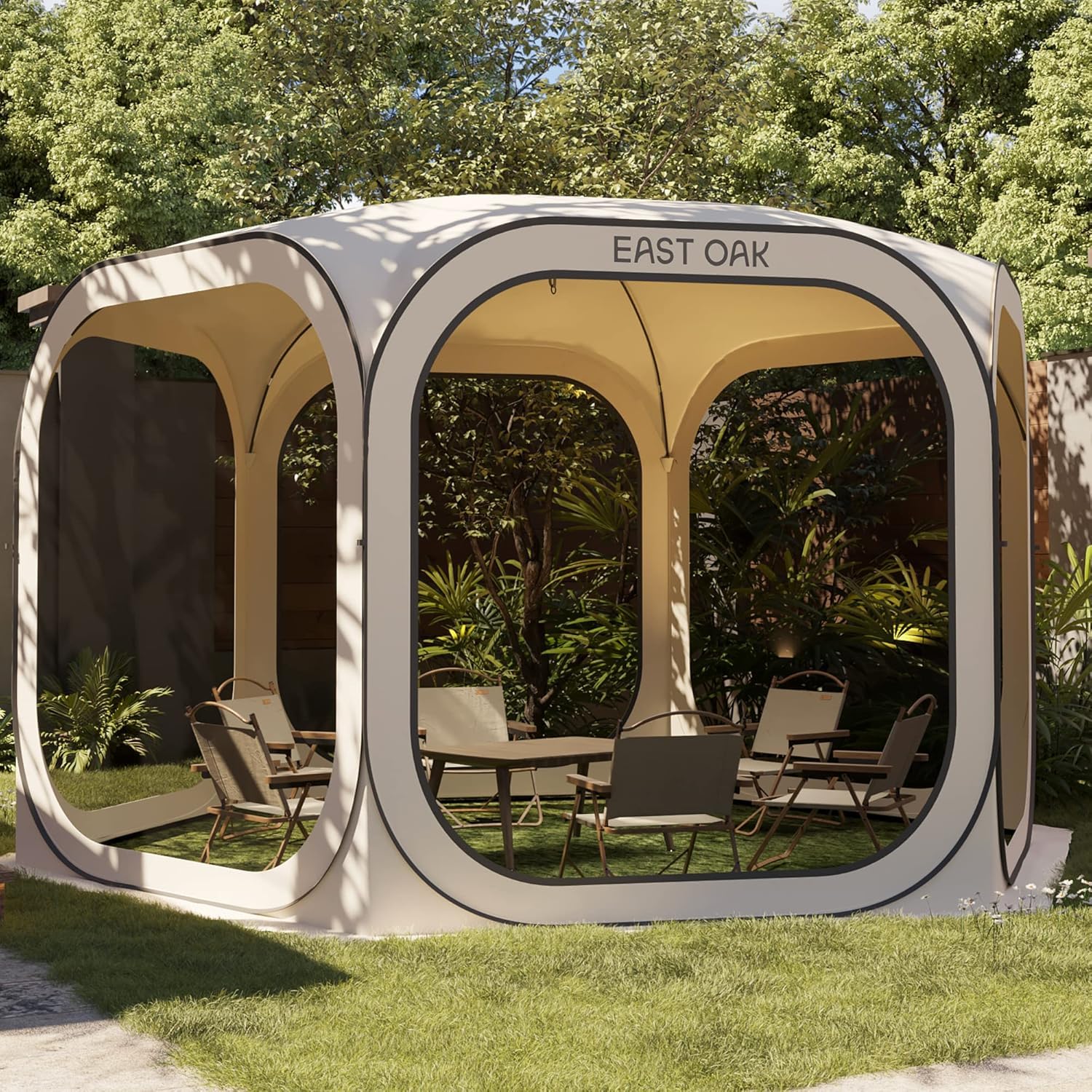 East Oak Screen House Pop-Up tent offers easy setup and bug-free shade.