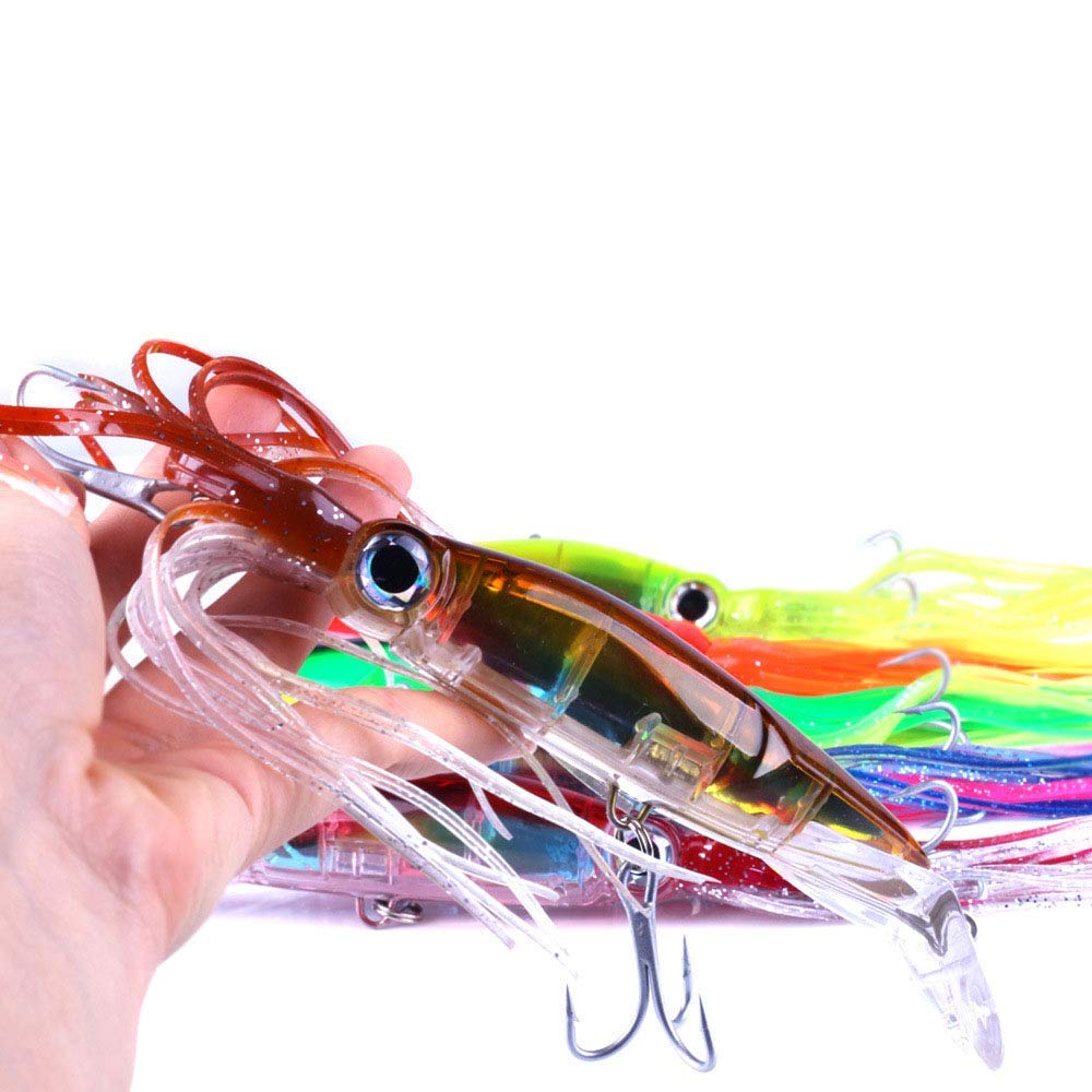 East Rain Squid Swimbait Color E presents 3D eyes for lifelike underwater action