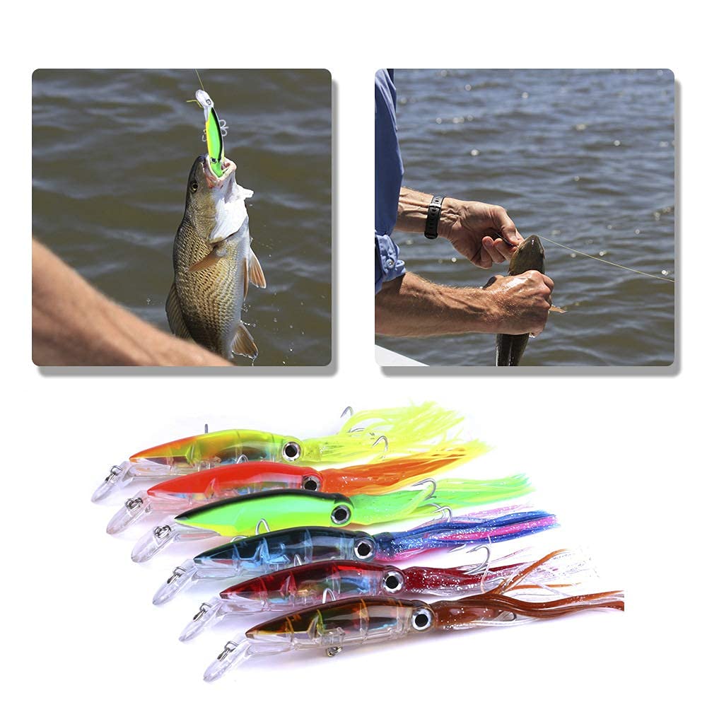 East Rain Squid Swimbait Color F includes rust-proof treble hooks for reliable catches