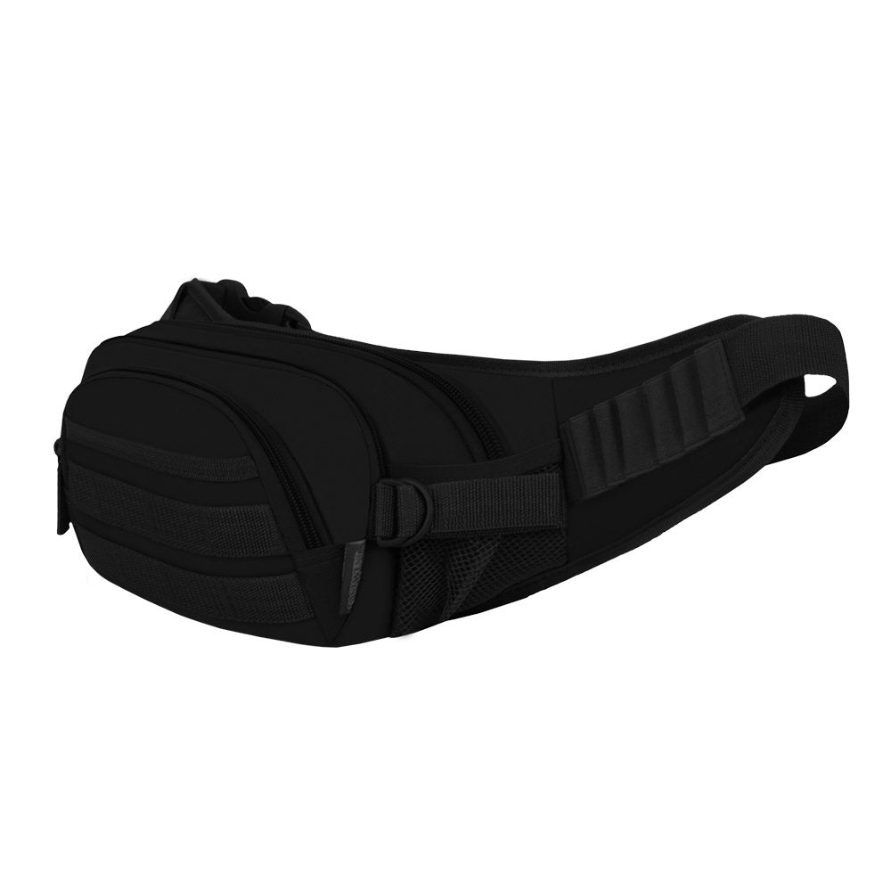 East West U.S.A F102 MOLLE back view showing secure belt fit