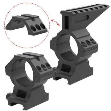 Eastern Tactical Supply 34mm scope rings side profile with bolts showing secure clamping