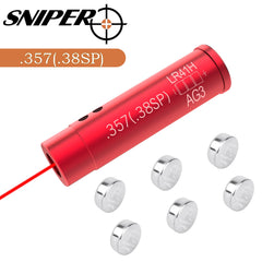 Eastern Tactical Supply 357 bore sight in use for quick sighting without live fire.